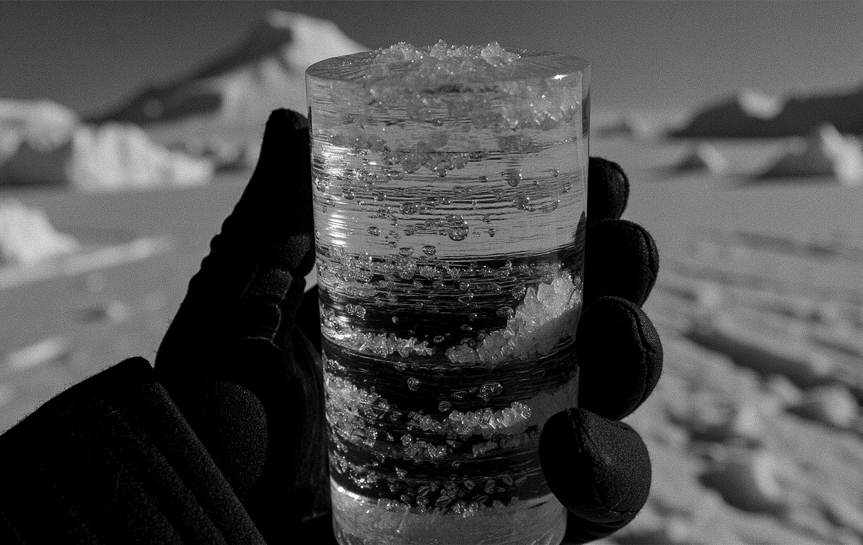Ice core density sample
