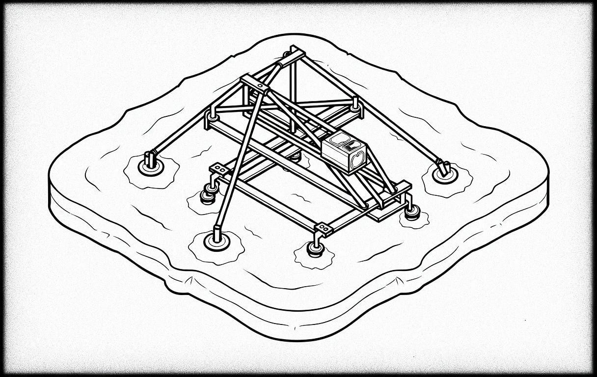 Technical diagram of arctic fishing equipment