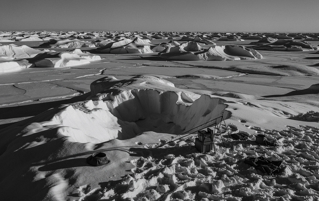 Vast arctic ice shelf
