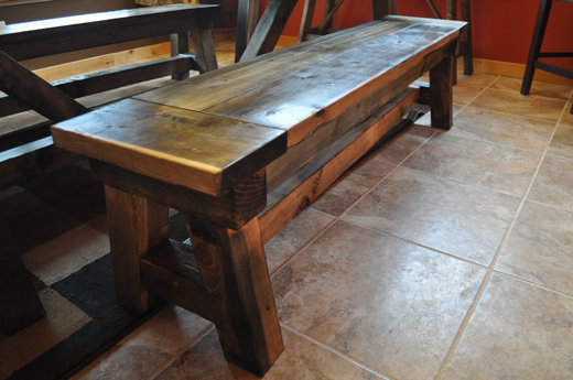 Farm Style Benches with Polyurethane