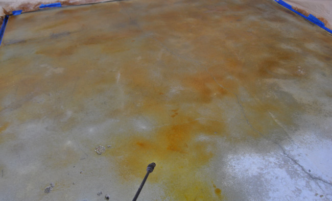 how to acid stain concrete spray