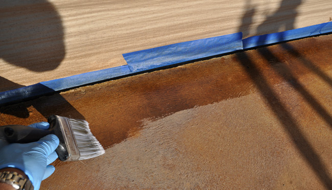 Sealing Acid Stained Concrete Patio