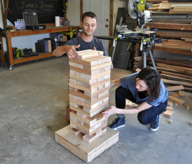 Giant Jenga Game Stacking