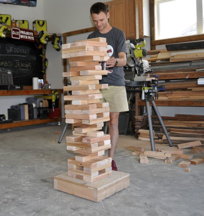 Giant Jenga Game Playing