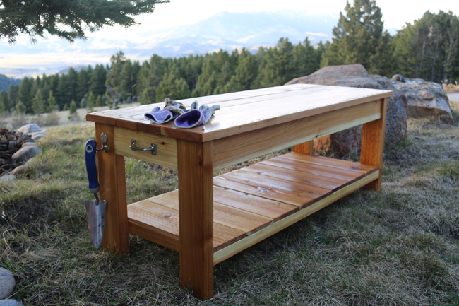 DIY garden bench