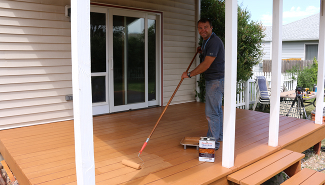 Staining a Deck Solid