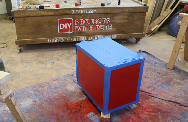 Painting a plyometric box