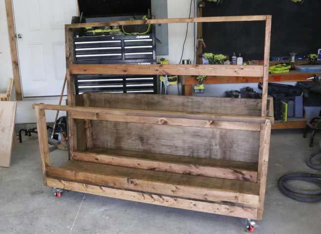 Stained Plywood Cart