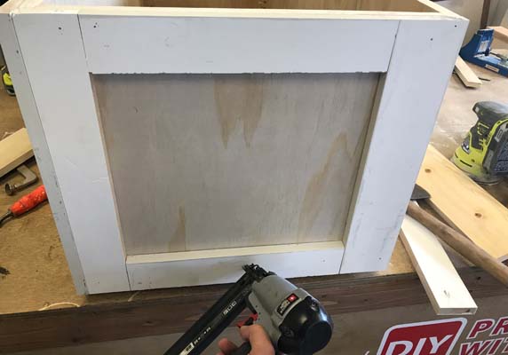 Dry Fitting trim for entryway Hutch