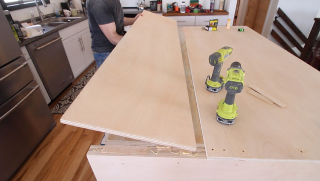 Concrete countertop Kitchen Island