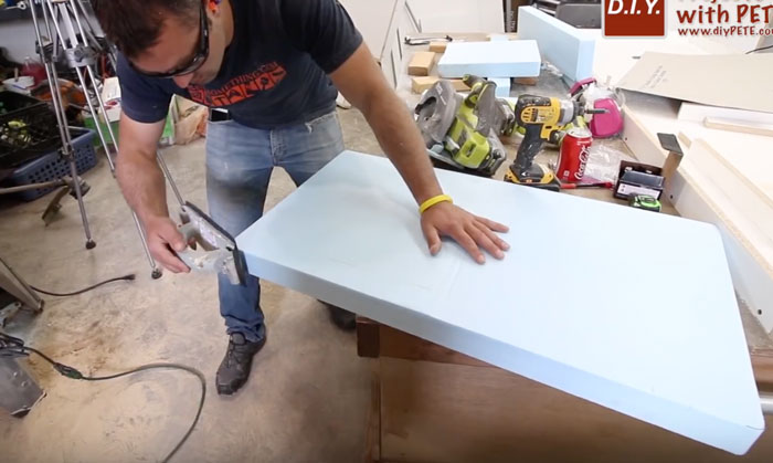 sanding high density foam for concrete counters