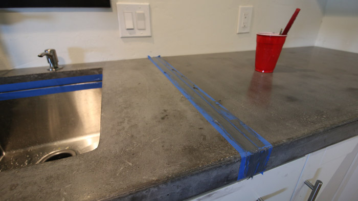 best way to do concrete counter seams