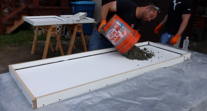 how to make concrete countertops for an outdoor kitchen