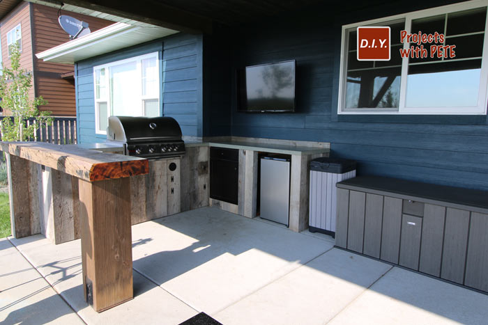 DIY Concrete counters for an outdoor kitchen