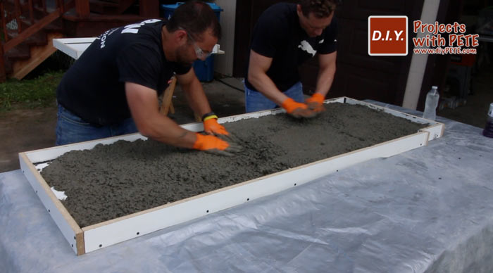 how to make concrete countertops for an outdoor kitchen