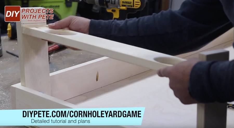 Cornhole board drink holders