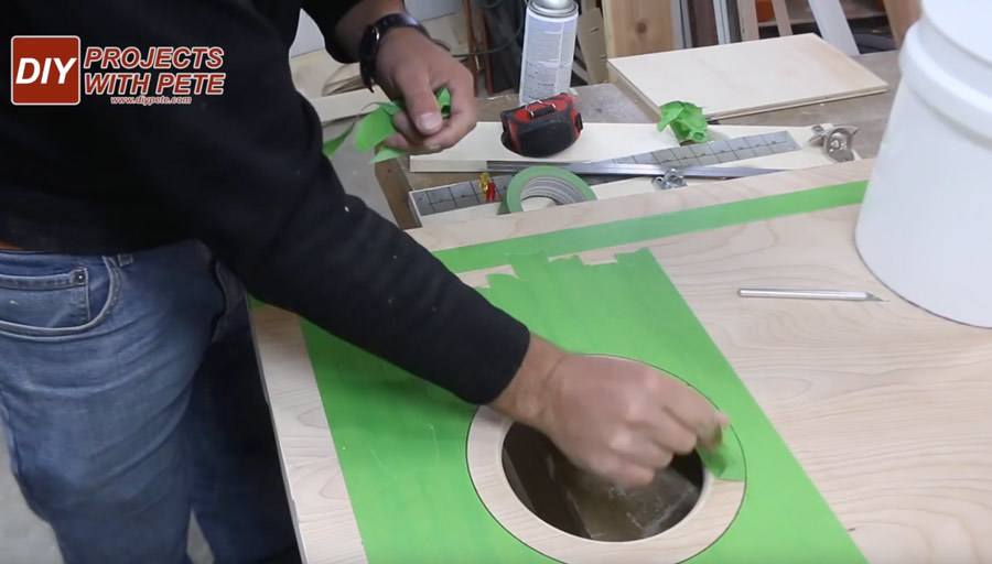 how to make a ring stencil for cornhole