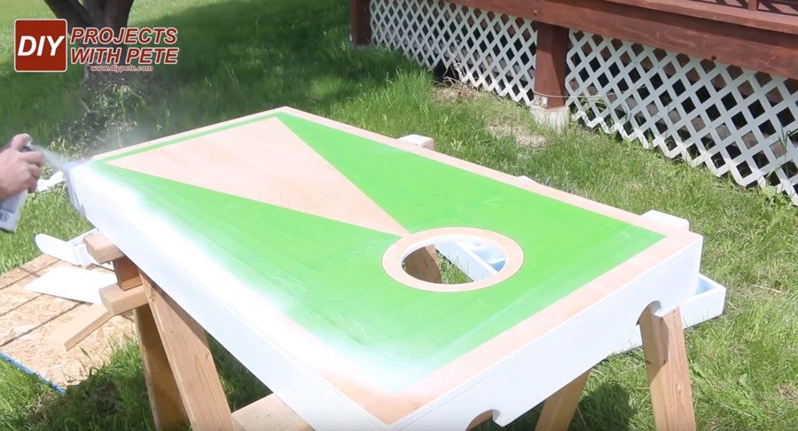 Making cornhole board stencils