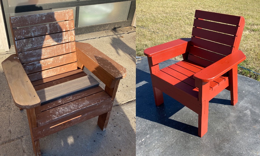 diy patio chair how to refinish outdoor furniture
