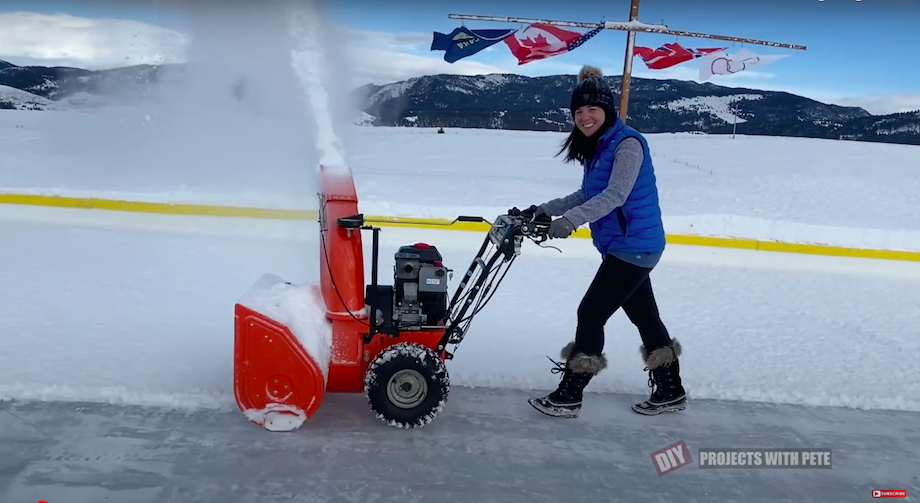 DIY Projects with Pete Backyard Hockey Rink Walk behind Snowblower