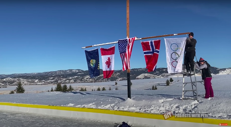 National flags on our rink