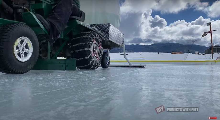 DIY Zamboni ice resurfacer close up