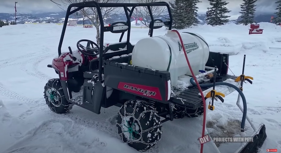 UTV Polaris Ranger zamboni ice resurfacer