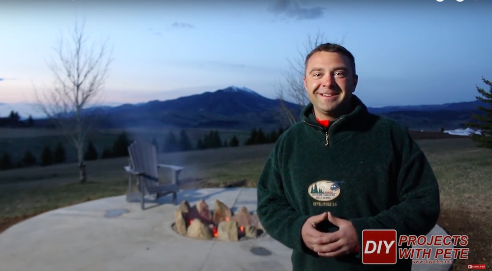 DIY Projects with Pete Round fireplace concrete pad