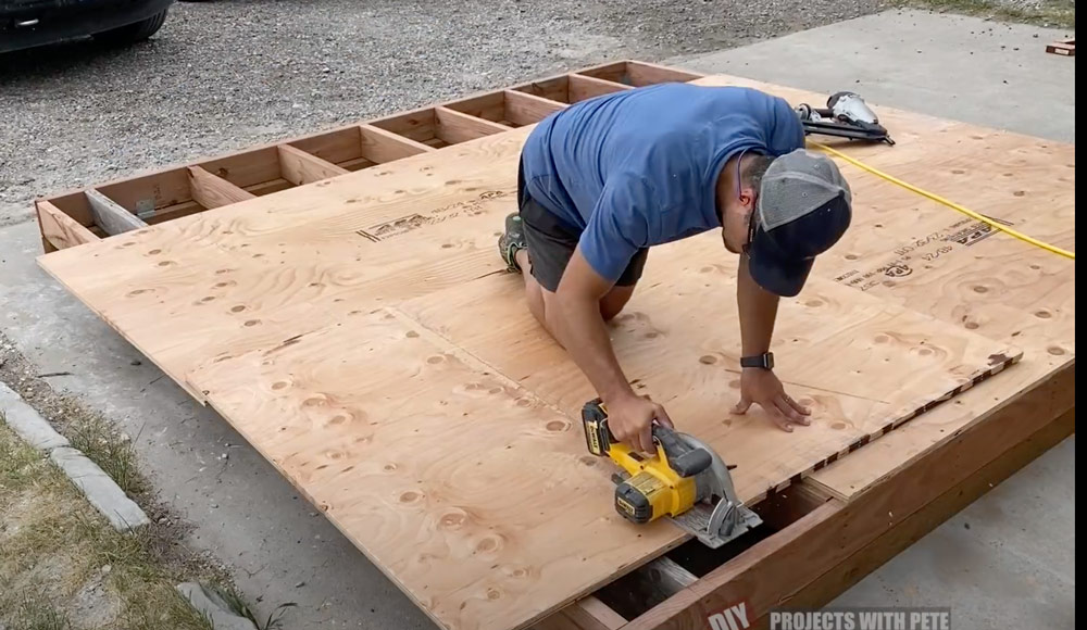 how to build a lean to shed with skids