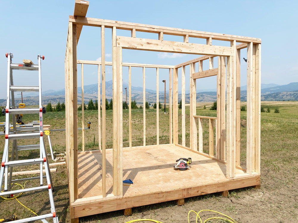 how to frame a shed