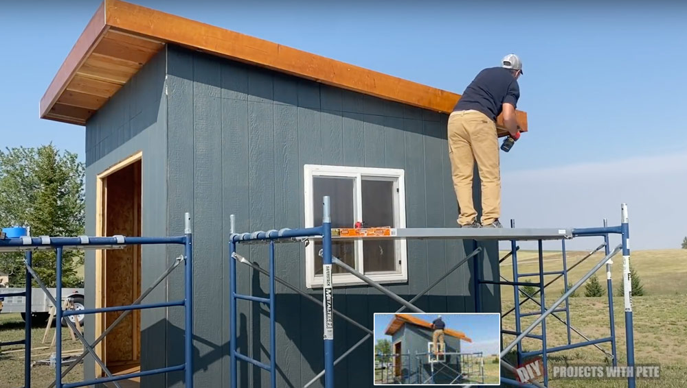 facia for a lean to shed