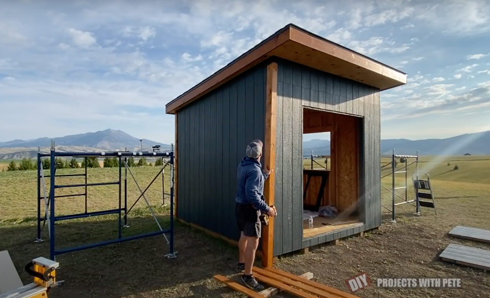 wood trim for a lean to shed